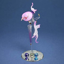 Handcrafted Glass Baron Cat and Coat Rack Figurine 7-Inches Tall
