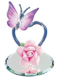 Glass Baron ~ Violet Heart Butterfly Figurine