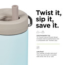 Klean Kanteen TKWide 12oz (w/ Twist Cap)  Blue Tint