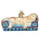 Old World Christmas Ornaments Sleepy Doodle Dog Glass Blown Ornaments for Christmas Tree - Sleepy Doodle Dog