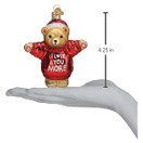 Old World Christmas I Love You More Bear Glass Blown - Ornament for Christmas Tree