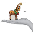Old World Christmas Rudolph The Red-Nosed Reindeer Glass Blown - Ornament for Christmas Tree