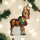 Old World Christmas Rudolph The Red-Nosed Reindeer Glass Blown - Ornament for Christmas Tree