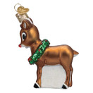 Old World Christmas Rudolph The Red-Nosed Reindeer Glass Blown - Ornament for Christmas Tree