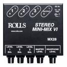 Rolls MX28 MINI-MIX VI Three-Channel True Stereo Line Mixer, Black - Rolls