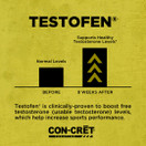 CON-CRET®+ Test, CON-CRET® Patented Creatine HCl Now w/ Testofen®, Boost Testosterone Levels, 60 Capsules