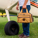 Flight Outfitters Unisex Bush Pilot Sturdy Canvas & Leather Plane Travel Duffle Flight Bag with Padded Shoulder Strap and Pockets