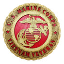 Custom Laser Accents Vietnam Veteran Military Decorative Custom Laser Crafted Three Dimensional Wooden Wall Plaque with Stand - Armed Forces Marines (Officially Licensed)
