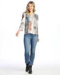 Jess & Jane Burnout Hi-Low Tunic Top - AJ3 | 3X, Sonnet