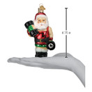 Old World Christmas Bodybuilder Santa Glass Blown Ornament for Christmas Tree