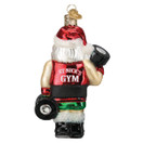 Old World Christmas Bodybuilder Santa Glass Blown Ornament for Christmas Tree