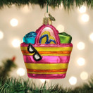 Old World Christmas Beach Bag Glass Blown Ornaments for Christmas Tree