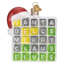 Old World Christmas Merry Words Glass Blown Ornament for Christmas Tree | Merry Words