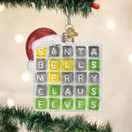 Old World Christmas Merry Words Glass Blown Ornament for Christmas Tree | Merry Words