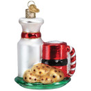 Old World Christmas Santa's Milk and Cookies Glass Blown Ornament for Christmas Tree