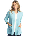 Jess & Jane Mineral Washed French Terry Kimono Jacket - M95 | Small, Seaglass