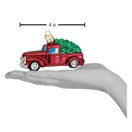 Old World Christmas Ornaments: Old Truck with Tree Glass Blown Ornaments for Christmas Tree | 46029