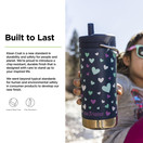 KLEAN KANTEEN Tkwide Navy Hearts Twist Cap with Insulated Bottle 12oz, 1 EA | Navy Hearts