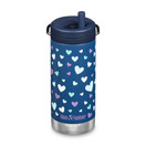 KLEAN KANTEEN Tkwide Navy Hearts Twist Cap with Insulated Bottle 12oz, 1 EA | Navy Hearts