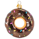 Old World Christmas Chocolate Frosted Donut Glass Blown Ornament for Christmas Tree