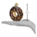 Old World Christmas Chocolate Frosted Donut Glass Blown Ornament for Christmas Tree