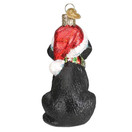 Old World Christmas Holiday Black Labrador Puppy Glass Blown Christmas Tree Ornament.