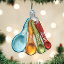 Old World Christmas Chef's Collection Glass Blown Ornaments for Christmas Tree Measuring Spoons, Model:32346 4.17 x 4.17 x 4.02 inches