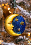 Old World Christmas Ornaments: Outer Space Gifts Glass Blown Ornaments for Christmas Tree, Man on The Moon