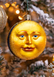 Old World Christmas Ornaments: Outer Space Gifts Glass Blown Ornaments for Christmas Tree, Man on The Moon