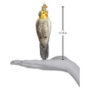 Old World Christmas Glass Blown Ornament Cockatiel (16109) , Grey | Cockatiel