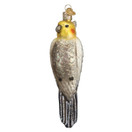 Old World Christmas Glass Blown Ornament Cockatiel (16109) , Grey | Cockatiel