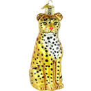 Old World Christmas Ornaments: Wildlife Animals Glass Blown Ornaments for Christmas Tree | Leopard 