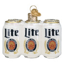 Old World Christmas Miller Lite Six Pack Glass Blown Ornament for Christmas Tree | Miller Lite 6 Pack