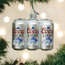 Old World Christmas Coors Light Six Pack Glass Blown Ornament for Christmas Tree | Coors Light 6 Pack