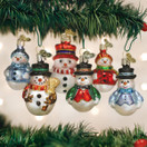 Old World Christmas Ornaments: Mini Ornamen Sets Glass Blown Ornaments for Christmas Tree, Snowman