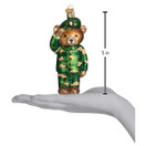 Old World Christmas Army Glass Blown Ornaments for Christmas Tree Bear