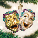 Old World Christmas Ornaments:Comedy and Tragedy Glass Blown Ornaments for Christmas Tree, Comedy and Tragedy