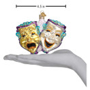 Old World Christmas Ornaments:Comedy and Tragedy Glass Blown Ornaments for Christmas Tree, Comedy and Tragedy