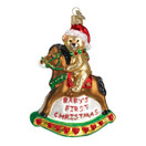 Old World Christmas Baby Collection Glass Blown Ornaments for Christmas Tree Rocking Horse, 44034 | Rocking Horse