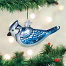 Old World Christmas Bright Blue Jay Glass Blown Ornament for Christmas Tree