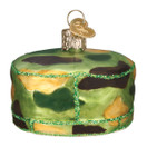 Old World Christmas Army Cap Ornament, Green