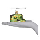 Old World Christmas Army Cap Ornament, Green | Army Cap