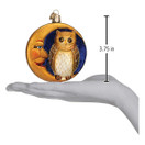 Old World Christmas Ornaments: Halloween Decorations Glass Blown Ornaments for Christmas Tree, Owl in Moon, 3¾" (26064)