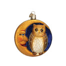 Old World Christmas Ornaments: Halloween Decorations Glass Blown Ornaments for Christmas Tree, Owl in Moon, 3¾" (26064)
