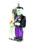 Old World Christmas Halloween Decorations Glass Blown Ornaments for Christmas Tree Frankenstein and Bride | Frankenstein and Bride