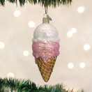 Old World Christmas Ice Cream Lover Gifts Glass Blown Ornaments for Christmas Tree Cone.