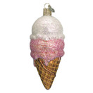 Old World Christmas Ice Cream Lover Gifts Glass Blown Ornaments for Christmas Tree Cone.