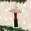 Old World Christmas Contractor Tools Glass Blown Ornaments for Christmas Tree Claw Hammer | 4.5 In. H X 1.0 In. W X 2.75 In. D, Claw Hammer
