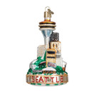 Old World Christmas Cities, Places and Landmarks Glass Blown Ornaments for Christmas Tree - Seattle Skyline 