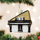 Old World Christmas Musical Instruments Glass Blown Ornaments for Christmas Tree Baby Grand Piano 3x3